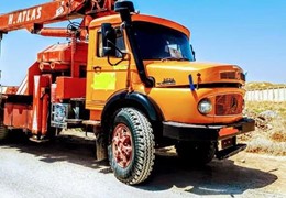 جرثقیل کفی دار اطلس مدل ۱۳۹۱ زیر مایلر